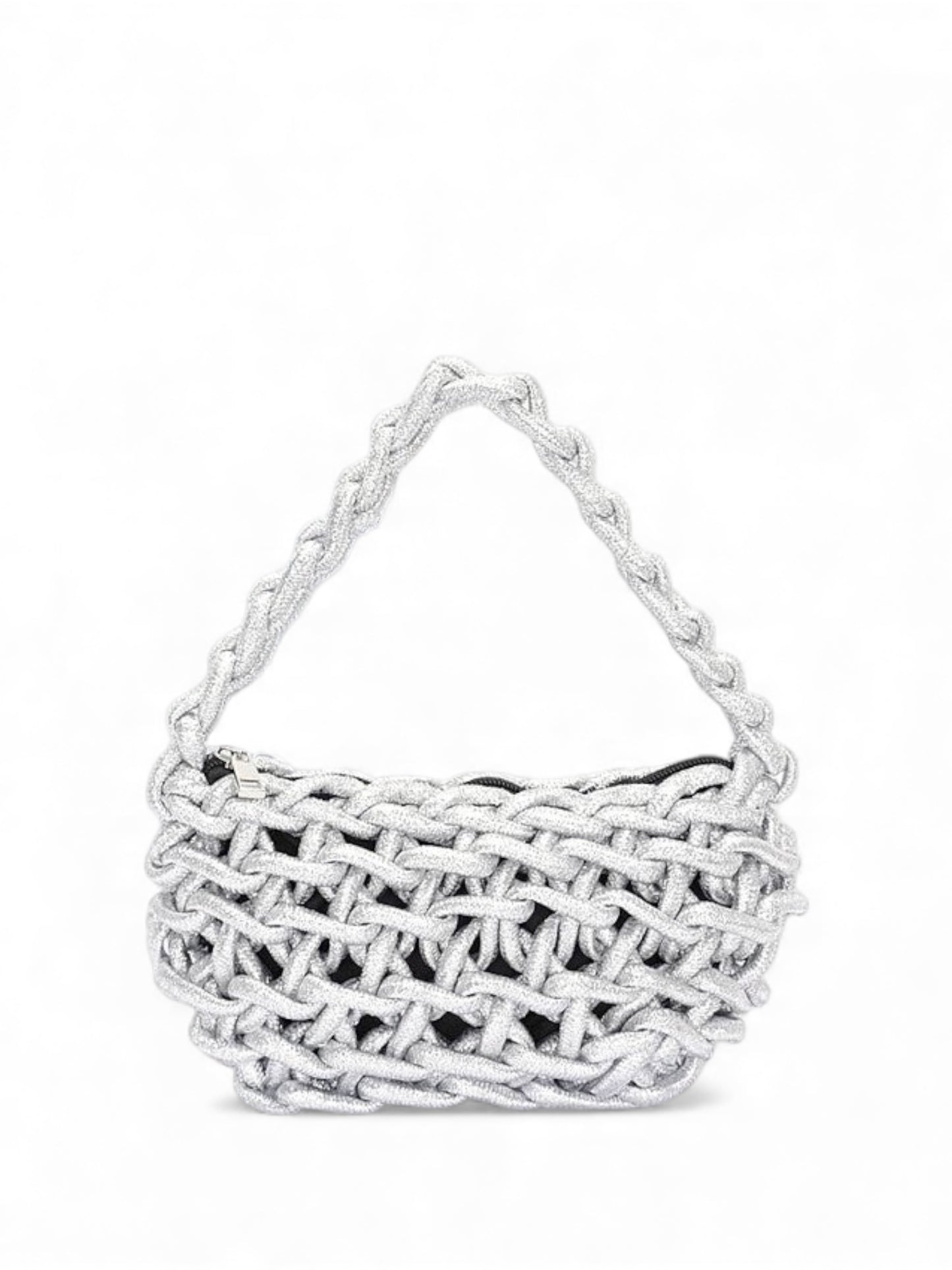 Metallic Strings Braided Shoulder Bag (More Colors)